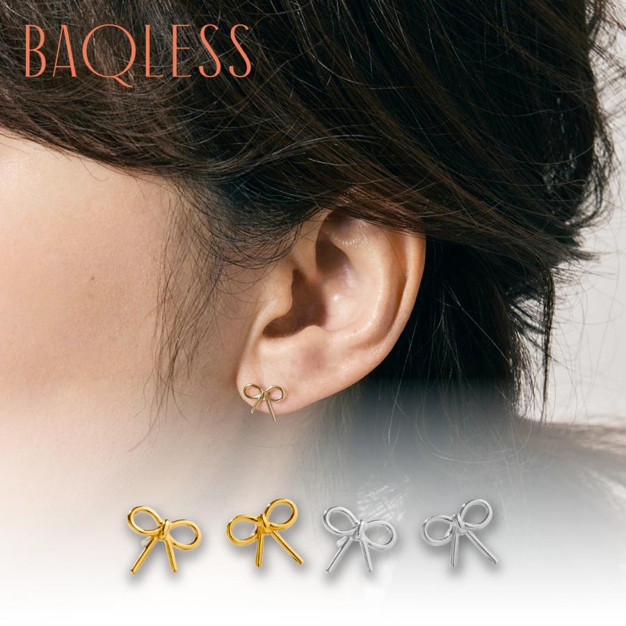 BAQLESS（バックレス） ピアス レディース 金属アレルギー対応 つけっ