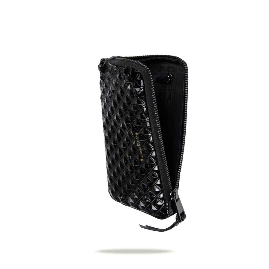 【美品】 完売色 BANDOLIER 黒 レザー ポーチ ショルダーバッグ BANDOLIER（バンドリヤー） ポーチ スマホ 携帯 エキスパンデッド