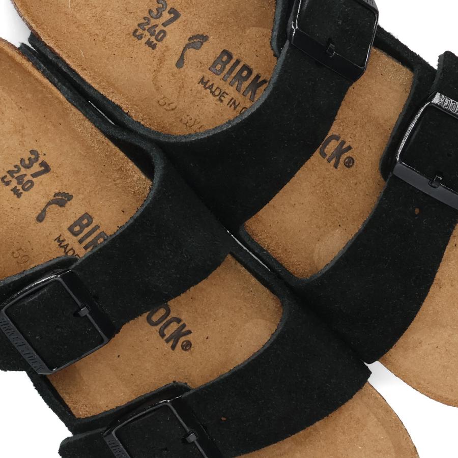 美品 26cm ビルケンシュトック アリゾナ スウェード サンダル ブラック BIRKENSTOCK（ビルケンシュトック） アリゾナ サンダル レディース 細