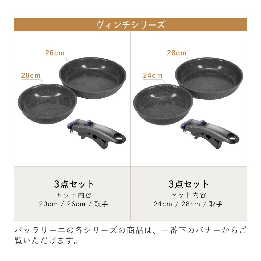 BALLARINI 特典付き バッラリーニ ヴィンチ フライパン 3点