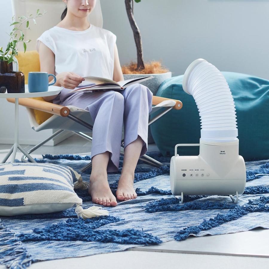 BRUNOブルーノ ふとんドライヤー エレファン 乾燥機 BOE116-GRG BRUNO、自立型ホースで室内ファンにもなる「ふとん&衣類