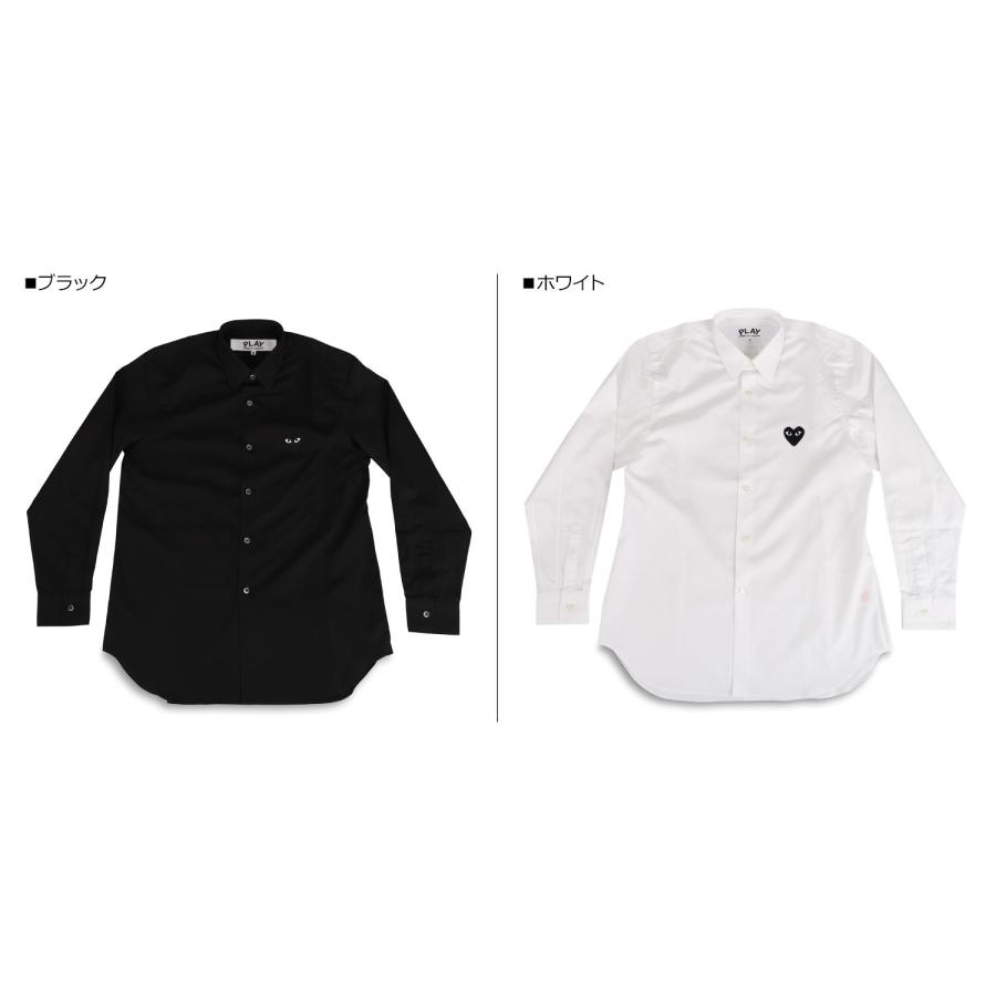 PLAY COMME des GARCONS プレイ コムデギャルソン シャツ 長袖 メンズ ブラックハート ロゴ BLACK HEART PLAY SHIRT ブラック ホワイト 黒 白 B004｜biget｜04