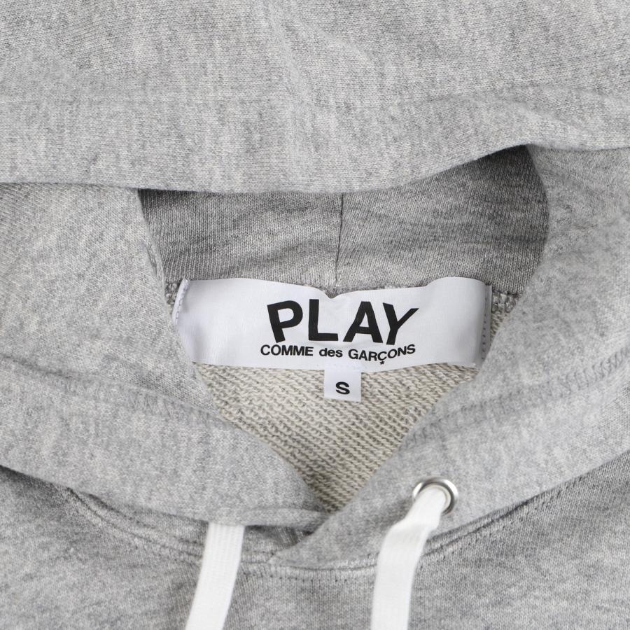 PLAY COMME des GARCONS プレイ コムデギャルソン パーカー スウェット プルオーバー メンズ RED HEART PLAY HOODED SWEATSHIRT グレー T170｜biget｜05