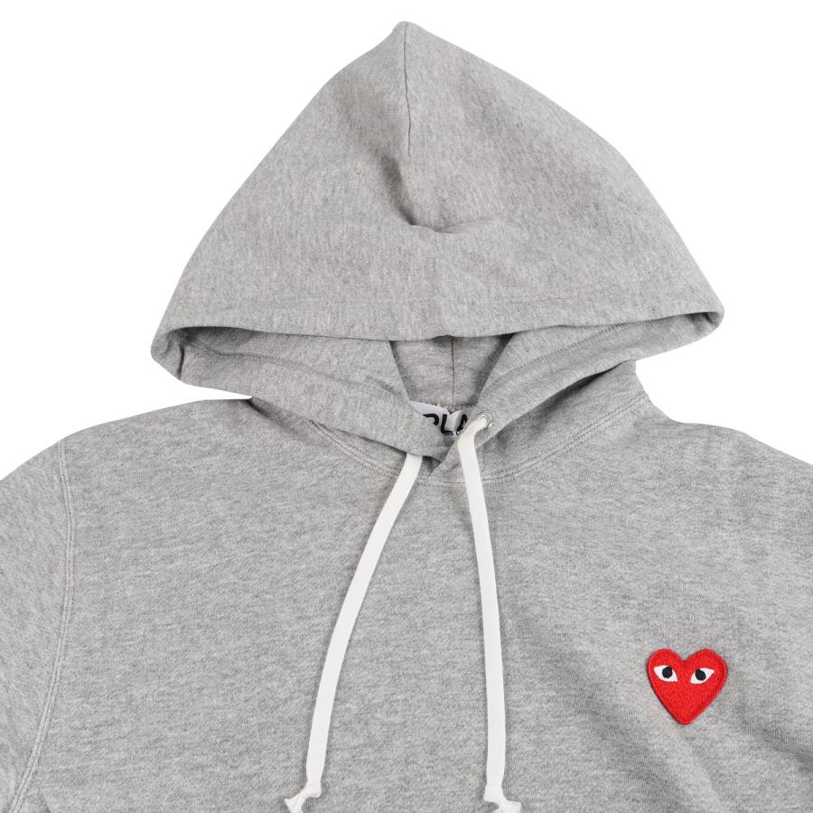 PLAY COMME des GARCONS プレイ コムデギャルソン パーカー スウェット プルオーバー メンズ RED HEART PLAY HOODED SWEATSHIRT グレー T170｜biget｜09