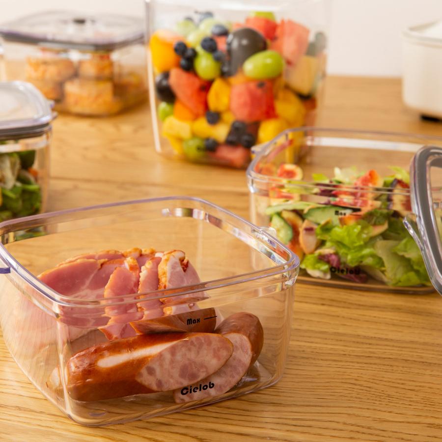 新品未開封　セーロブ　電動真空キャニスター　電動バキューム付　丸形4セット2箱組 Cielob 真空キャニスター3点セット+電動バキュームポンプ 真空