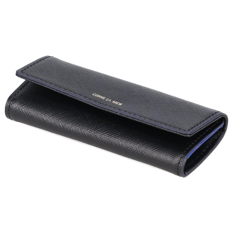 COMME CA MEN キーケース 6757 ブラック×ブルー COMME CA MEN（コムサメン） キーホルダー スマートキーケース