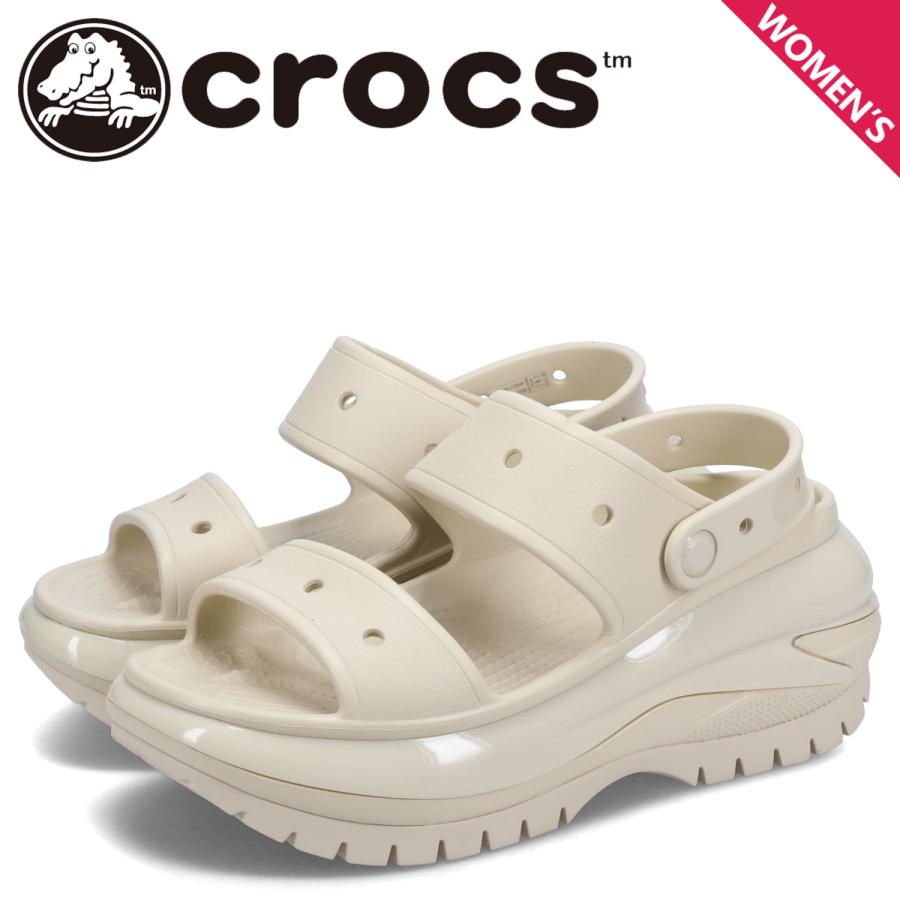 crocs クラシックサンダル ベージュ6点 crocs クロックス サンダル レディース クラシック メガ