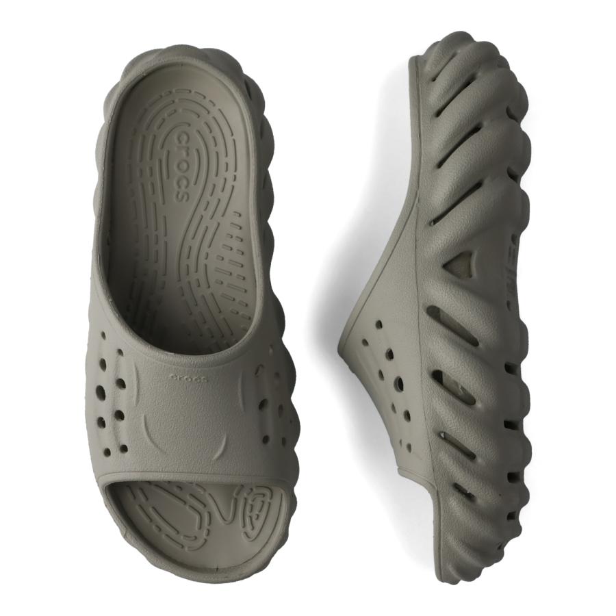 【新品】 crocs サンダル エコー クロッグ 27cmグレー サンダル クロックス公式】エコー クラックル クロッグ｜レディース