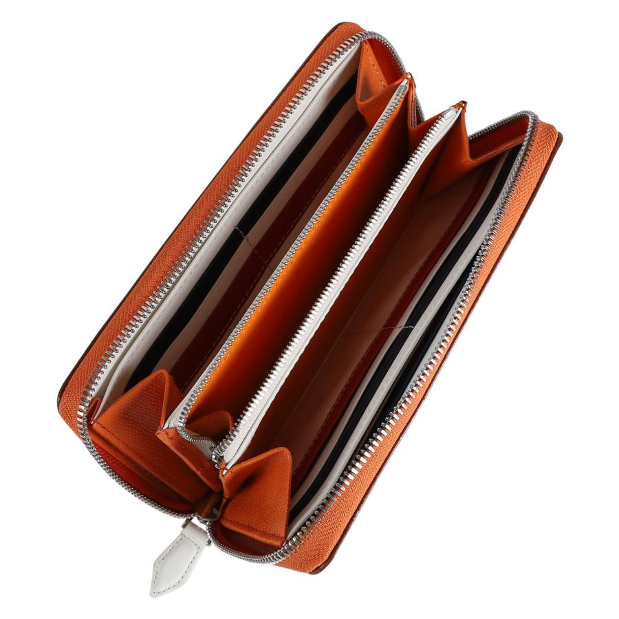 【未使用級】カステルバジャック ウブロ 長財布 ラウンドファスナー オレンジ サイフ Wラウンドファスナー長財布 CASTELBAJAC カステルバジャック W
