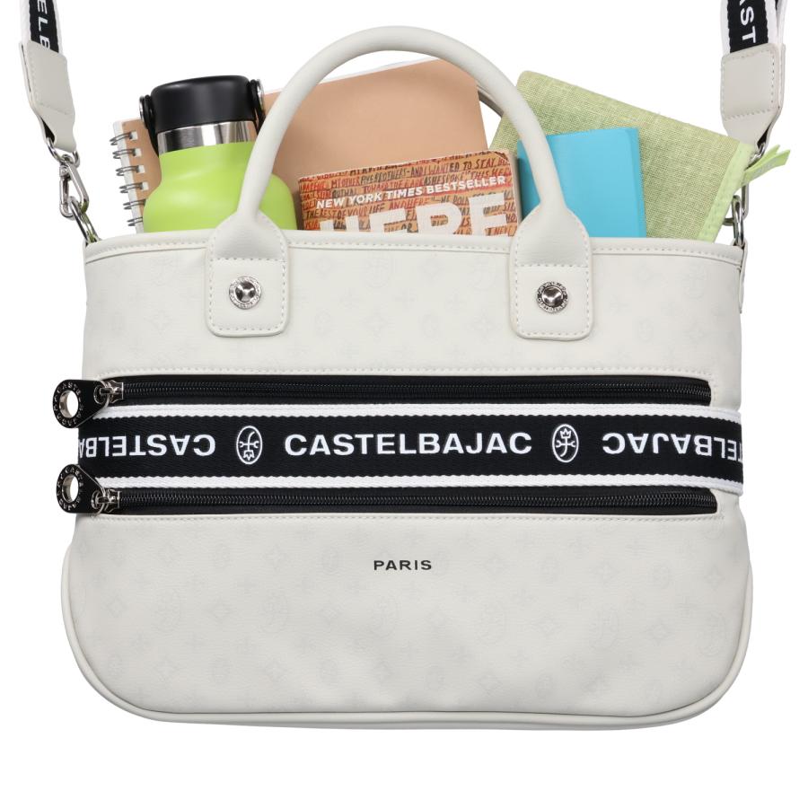 CASTELBAJAC ホワイト ショルダートートバッグ CASTELBAJAC カステルバジャック トートバッグ ショルダー