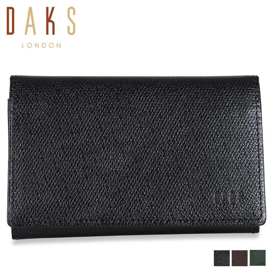 DAKS ダックス カードケース 名刺入れ 定期入れ メンズ CARD CASE ブラック ブラウン グリーン 黒 DP34685 爆買
