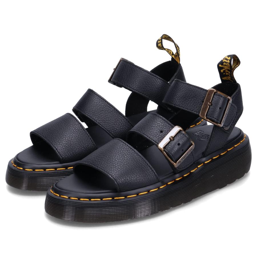 ​美品 ドクターマーチン グリフォン クアッド UK4 厚底 ストラップ 黒 Dr.Martens（ドクターマーチン） ストラップサンダル グリフォン