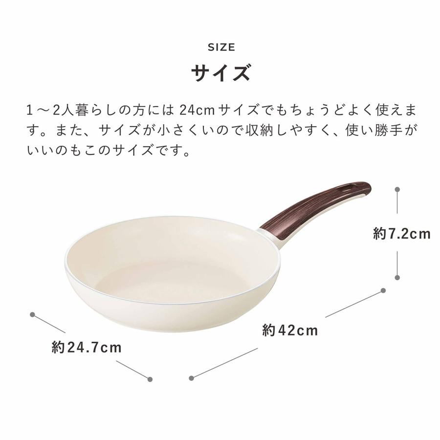 GREENPAN グリーンパン フライパン ウッドビー 24cm IH ガス対応 WOOD BE CC001010-001｜biget｜13