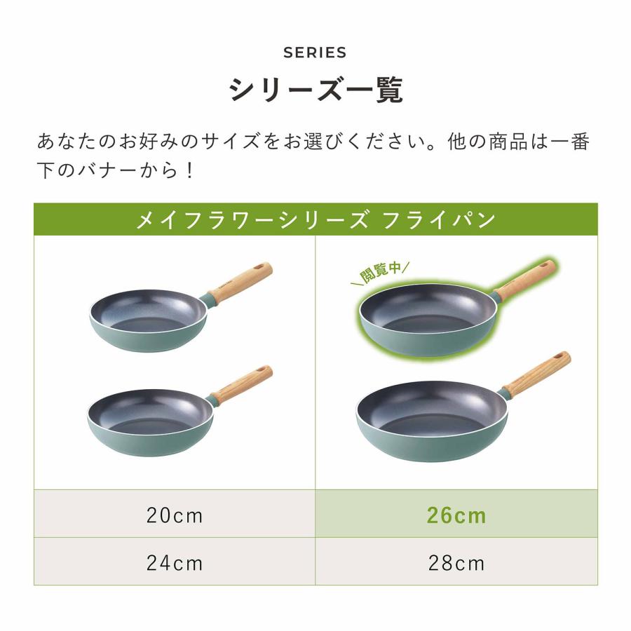 GREENPAN グリーンパン フライパン メイフラワー 26cm IH ガス対応 MAY FLOWER CC001898-001_14