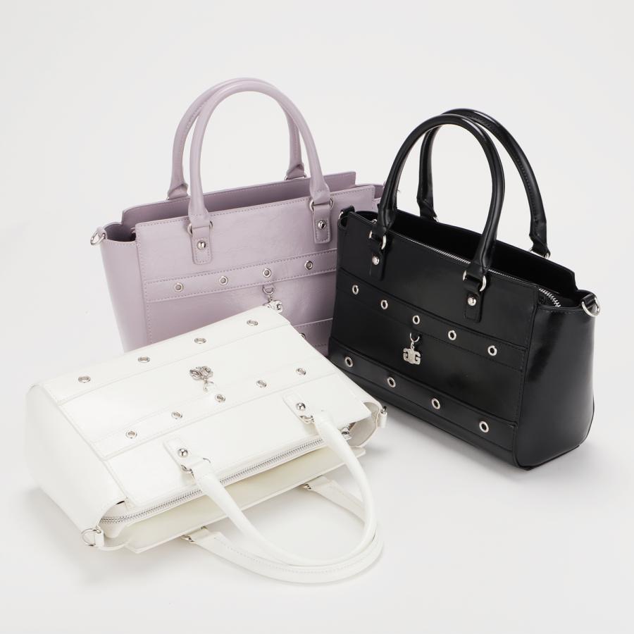 ♱)GYDA BLACK GIGLI 2way エナメル ラメ バッグ ジェイダ GYDA 2WAY