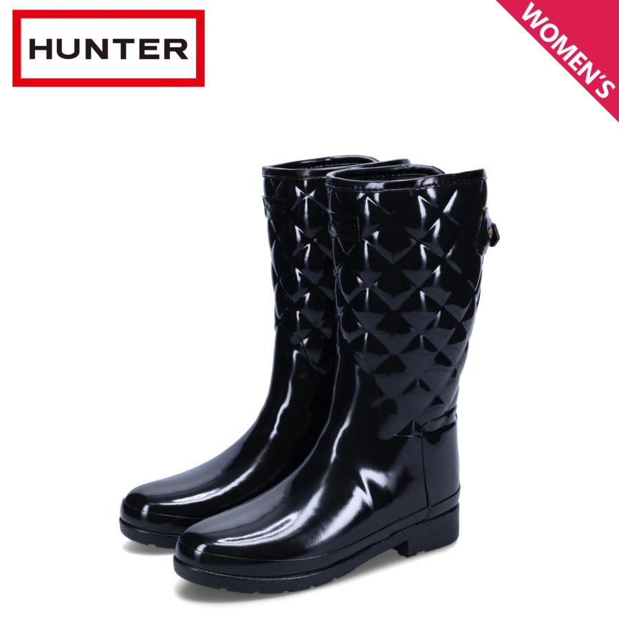 新品Hunterハンター長靴レインブーツ♡ブラック レディース オリジナル トール レイン ブーツ - ブラック