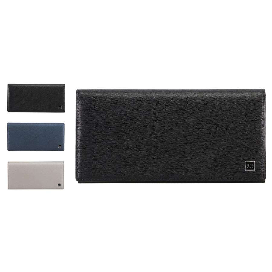 IS/IT イズイット ポリマー 財布 長財布 メンズ レディース 本革 牛革 ブラック ネイビー 黒 989606 IS/IT（イズイット） ポリマー 長財布 メンズ レディース 本革 牛革