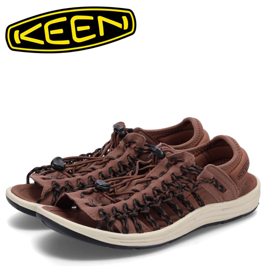 KEEN ブラウン スポーツサンダル 編み上げ式 KEEN /キーン UNEEK II SLIDE ユニークツースライド スポーツ