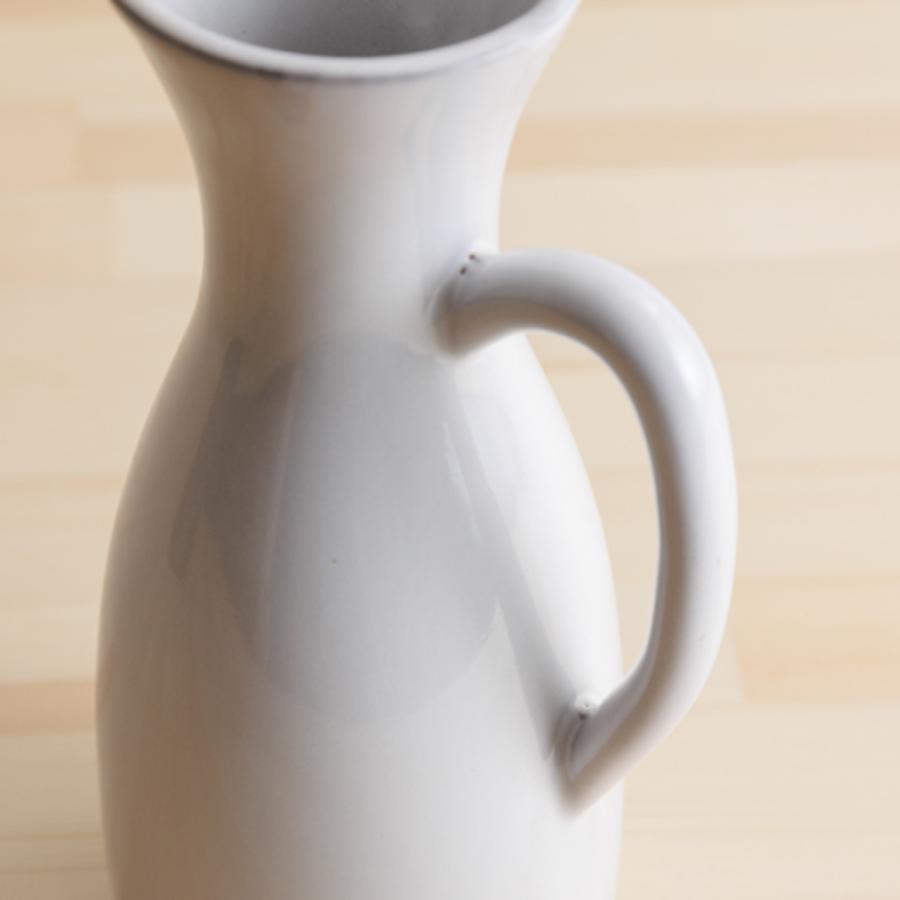 ホワイト 陶器 ウォーターポット かもしか道具店 ウォーターピッチャー 花瓶 陶器 水 ジャグ 600ml