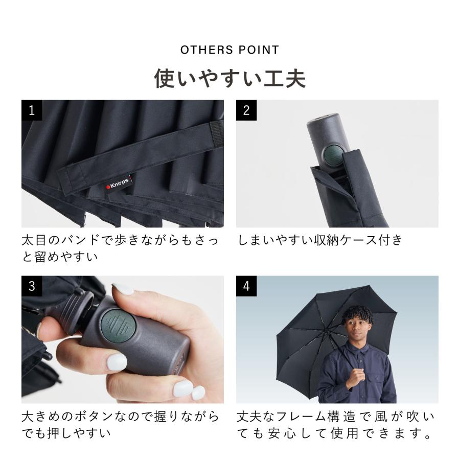 Knirps（クニルプス） 折りたたみ 傘 自動開閉 雨傘 メンズ レディース