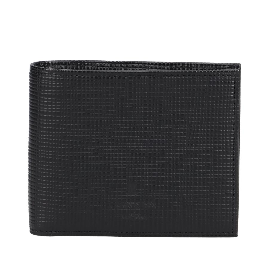 LANVIN 二つ折り財布 ブラック LANVIN COLLECTION EMBOSS COMBINATION 小銭入れ付き二つ折り
