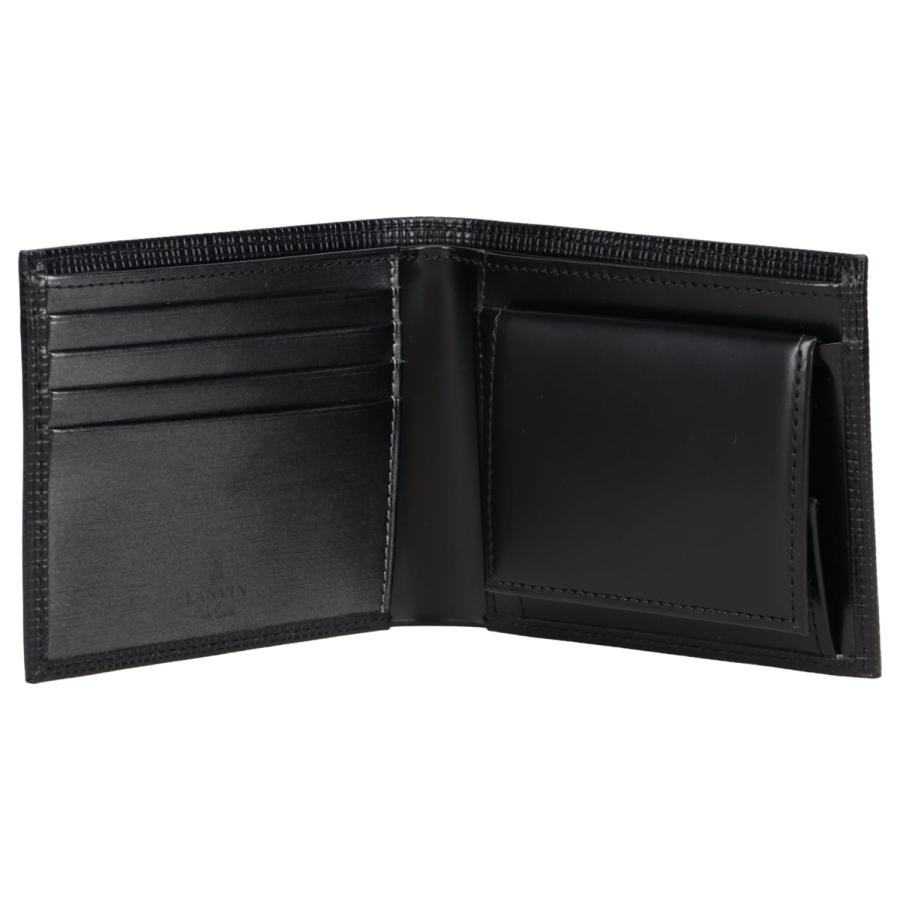LANVIN 二つ折り財布 ブラック LANVIN COLLECTION（ランバン・コレクション）ENBOSS 二つ折り