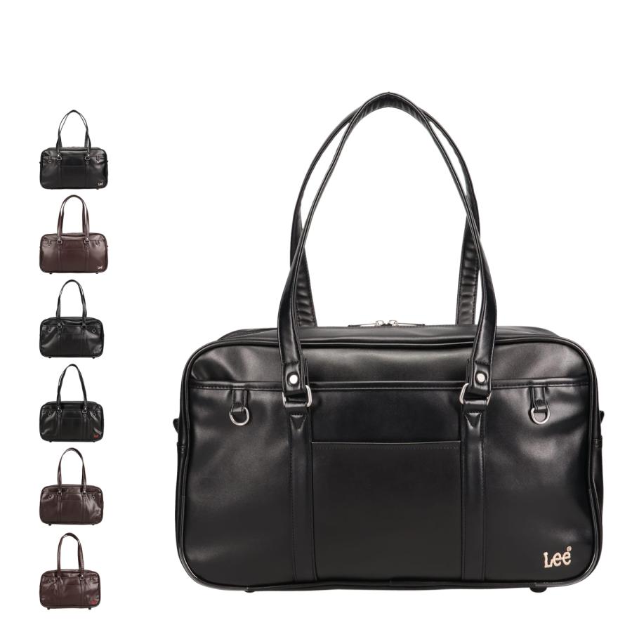 Lee リー スクールバッグ ボストンバッグ メンズ レディース A4 大容量 軽量 撥水 ブラック ダーク ブラウン 黒 320-4882 Lee（リー） スクールボストンバッグ メンズ レディース A4 大容量