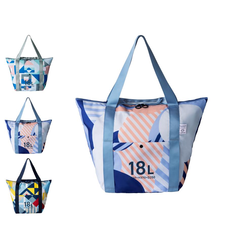 MILESTO ミレスト トートバッグ メンズ レディース 大きめ A4 POCKETABLE TOTE BAG ブルー MLS949 | MILESTO