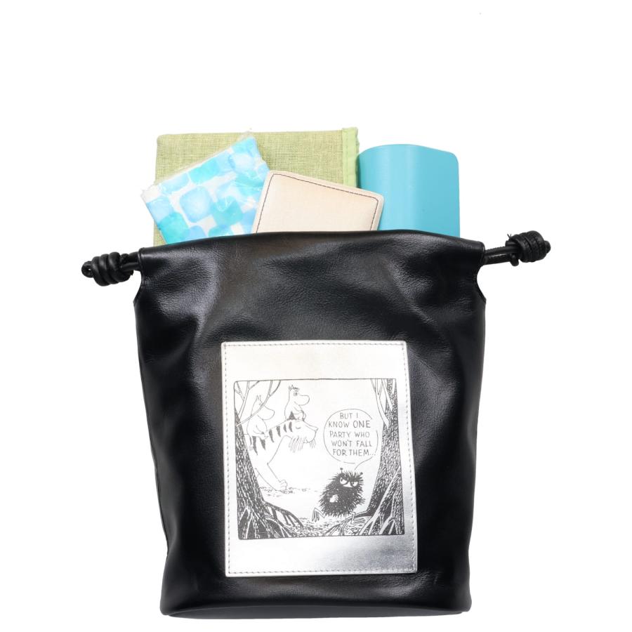 MOOMIN（ムーミン） ショルダーバッグ 巾着ポシェット レディース 本革