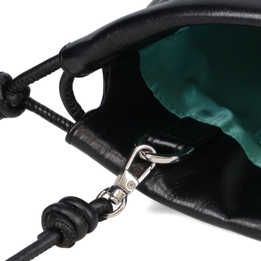 ムーミン MOOMIN バッグ ショルダーバッグ 巾着ポシェット レディース 本革 斜めがけ ブラック 30001 MOOMIN（ムーミン） ショルダーバッグ 巾着ポシェット レディース 本革