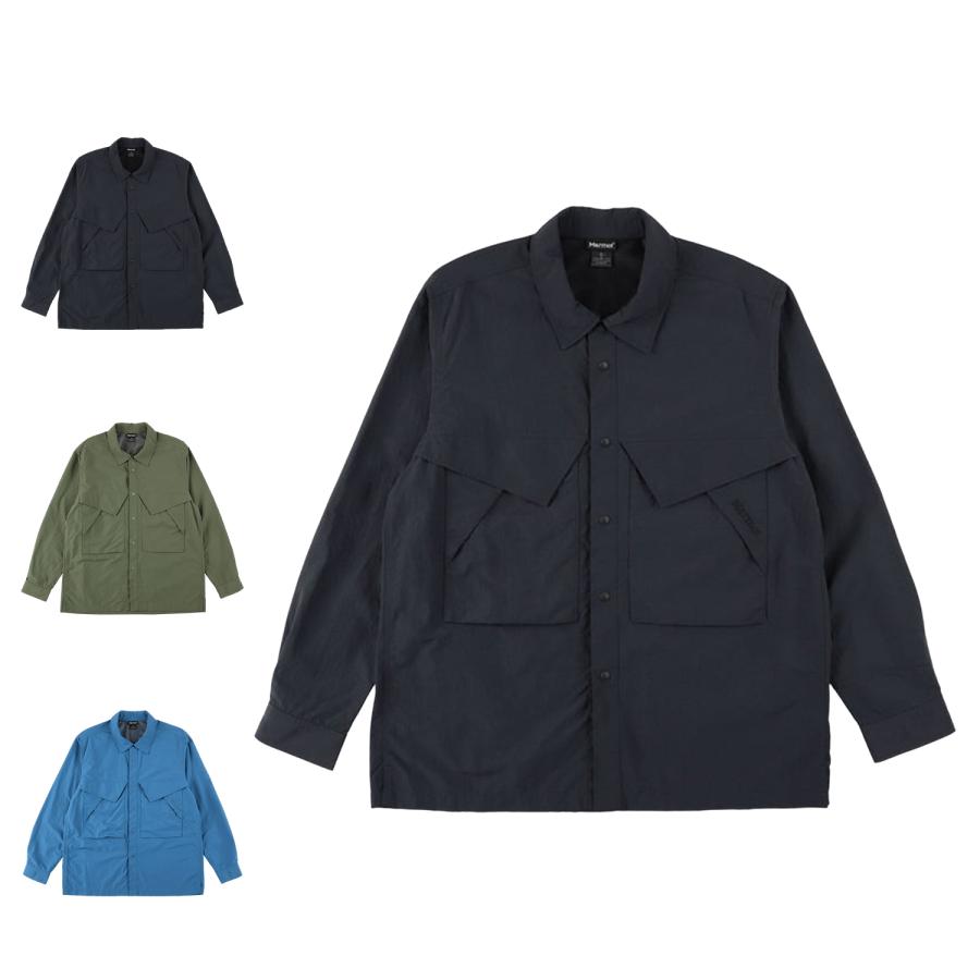 Marmot マーモット シャツ 長袖 マンモス メンズ 撥水 MAMMOTH SHIRT ブラック オリーブ ブルー 黒 TSSMS401 | Marmot