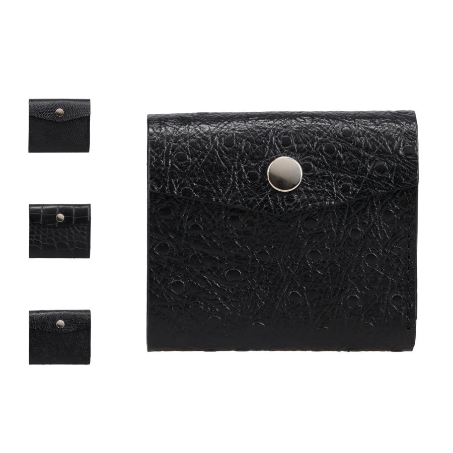 MASTER&Co. マスターアンドコー 財布 三つ折りミニ レディース 本革 コンパクト 小型 クロコ柄 IBIZA MINI WALLET ブラック 黒 MC1132 MASTER&Co（マスターアンドコー） MASTER&Co. 財布 三つ折りミニ