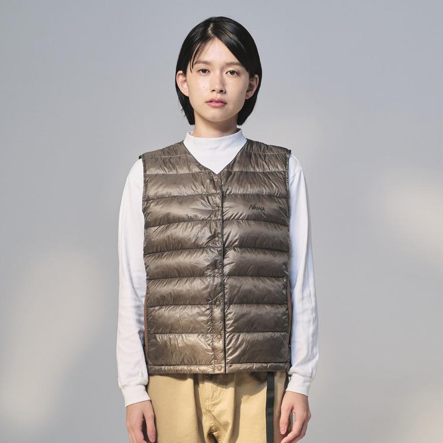 NANGA ナンガ インナーダウン ダウンベスト レディース INNER DOWN VEST ブラック ネイビー ベージュ カーキ ブラウン 黒｜biget｜21