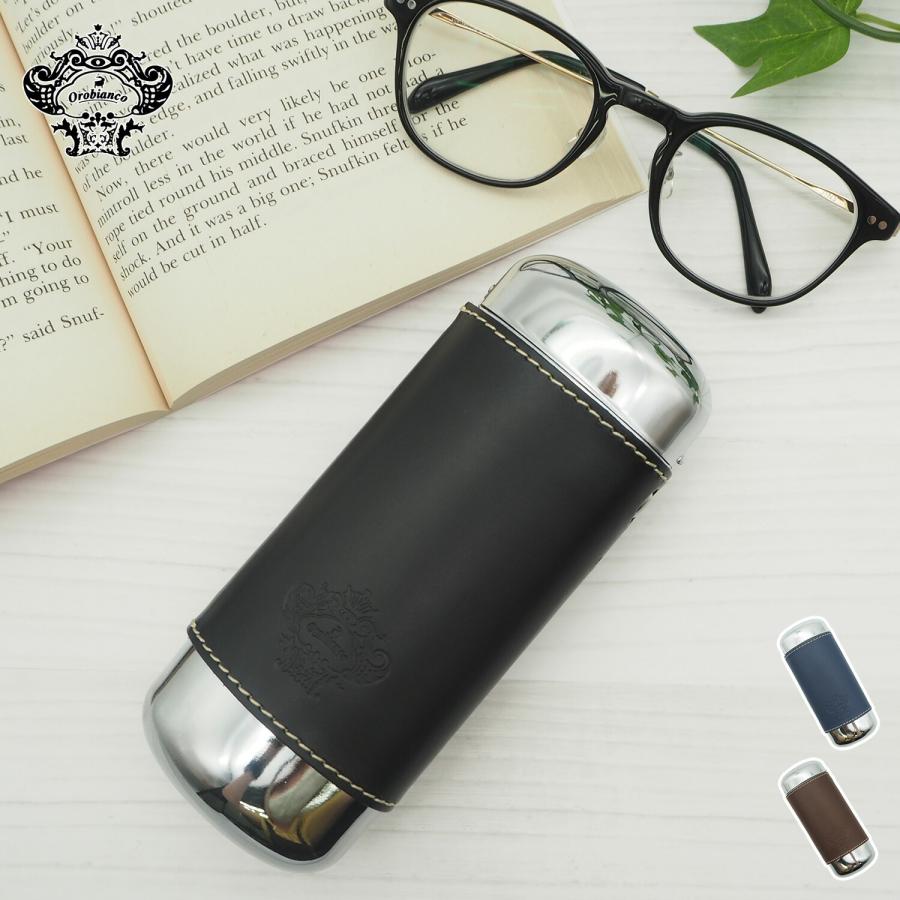 オロビアンコ Orobianco メガネケース 眼鏡 メンズ レディース 革 ブラック ネイビー ブラウン 黒 OBGC-010 Orobianco（オロビアンコ） メガネケース 眼鏡 メンズ レディース 革