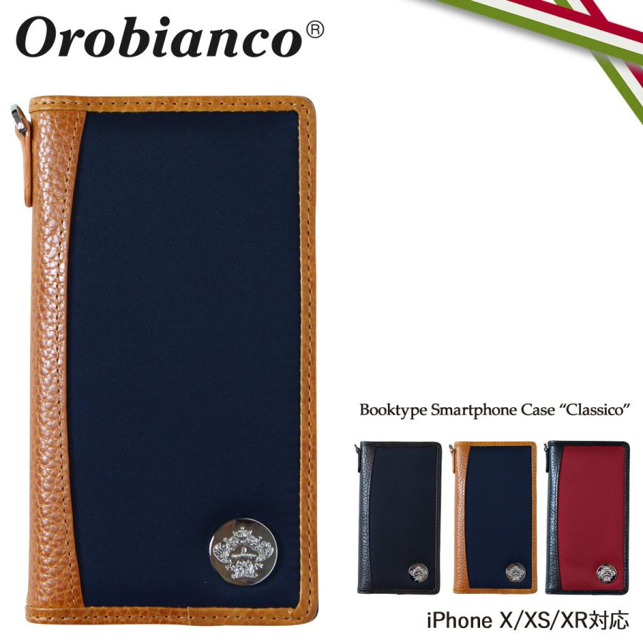 Orobianco オロビアンコ iPhone XR X XS ケース 手帳型 スマホ 携帯 