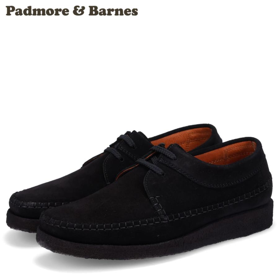 Padmore&Barnes Willow Low Suede ブラック Padmore&Barnes 【40%OFF】Padmore&Barnes / パドモア&バーンズ