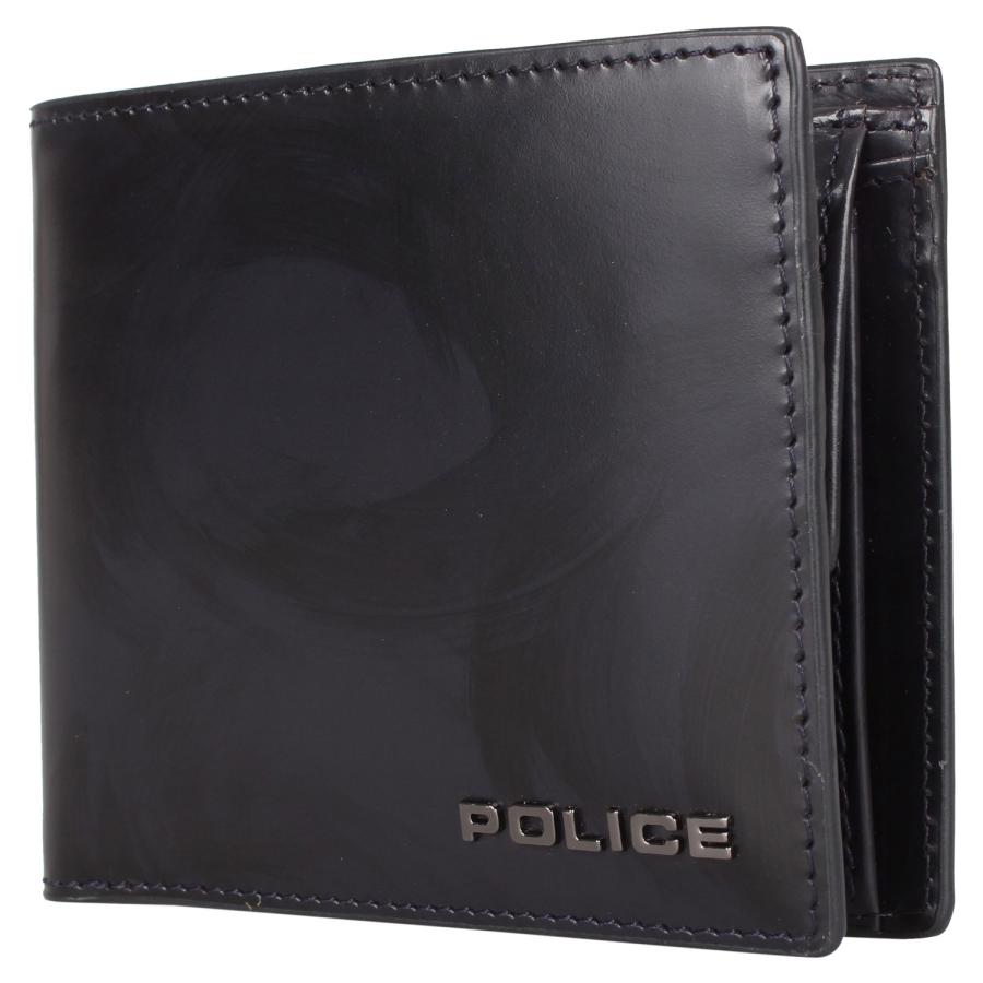 POLICE（ポリス） 二つ折り財布 メンズ 本革 SPAZZOLA WALLET ネイビー