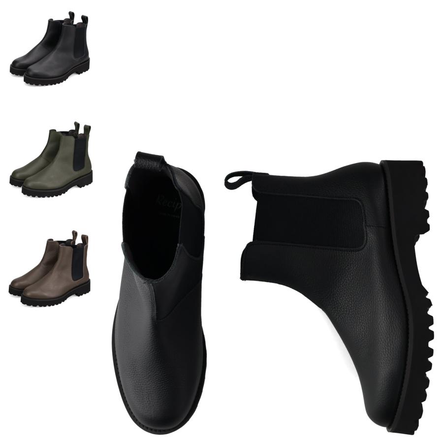 Recipe（レシピ） ブーツ サイドゴアブーツ 靴 レディース 厚底 本革