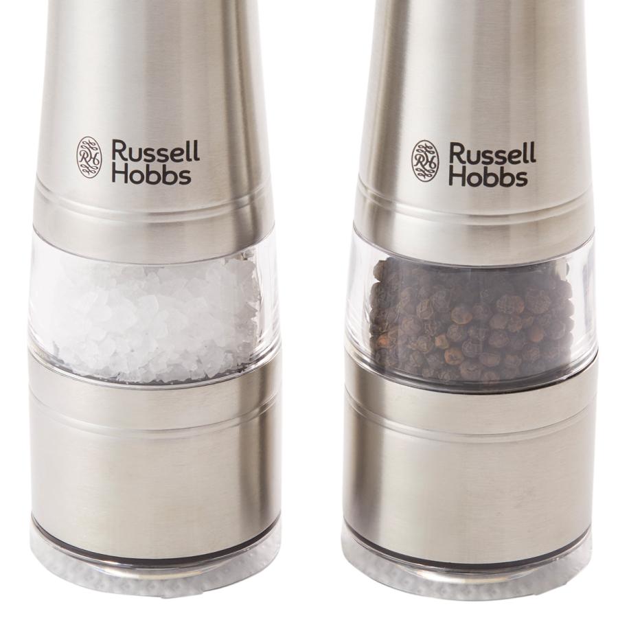 Russell Hobbs ラッセルホブス 電動ミル 電動ペッパーミル 電動ソルトミル 2本セット ライト付 岩塩 胡椒 こしょう 軽量 7922JP｜biget｜04