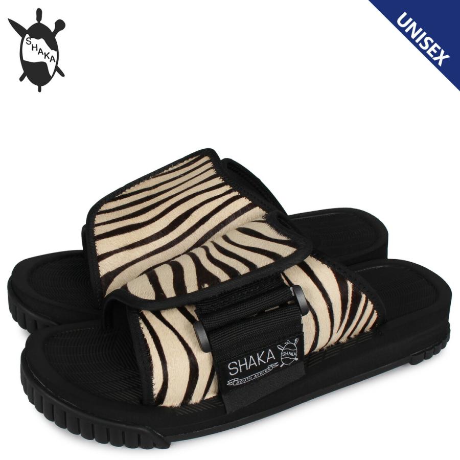 SHAKA シャカ スライドサンダル エックスパッカー カウヘアー メンズ レディース ゼブラ X-PACKER COWHAIR ホワイト ...