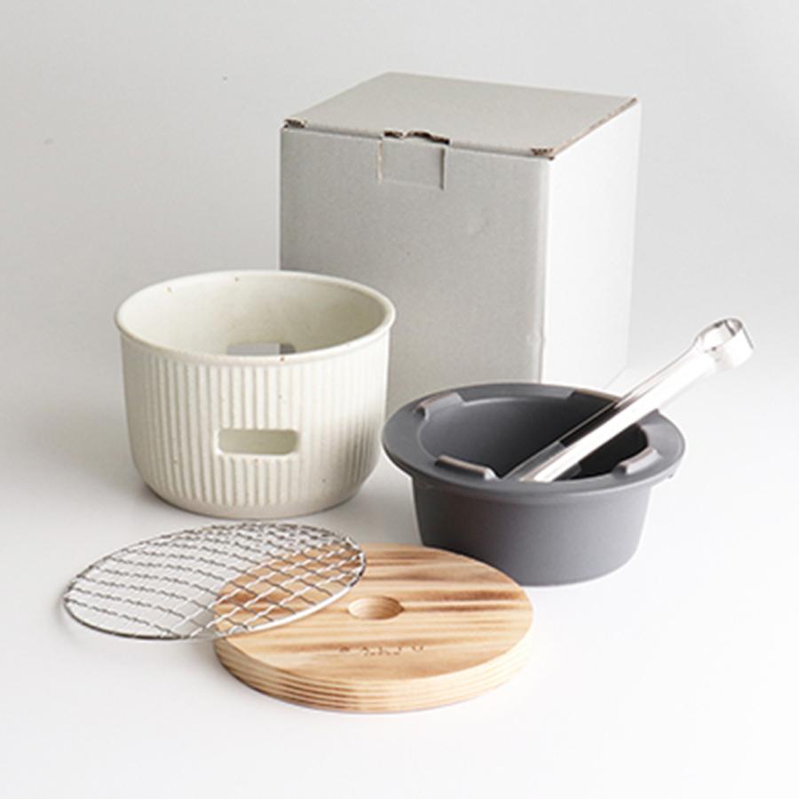 【未使用】 SALIU サリュウ　炭焼きグリル 小陶器 水コンロ 水コンロ 七輪 SALIU サリュウ 炭焼きグリル 小 陶器 水コンロ グリル 七輪 卓上 美濃