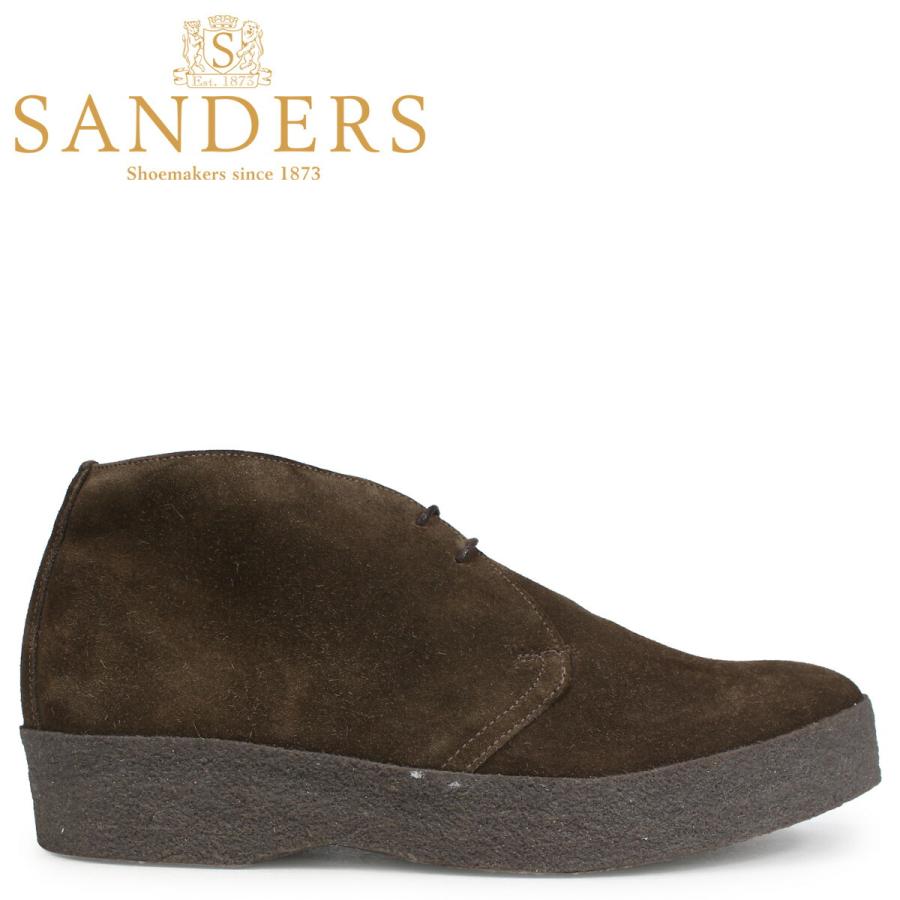 サンダース SANDERS チャッカブーツ ハイトップ メンズ スエード HITOP CHUKKA BOOTS ダークブラウン