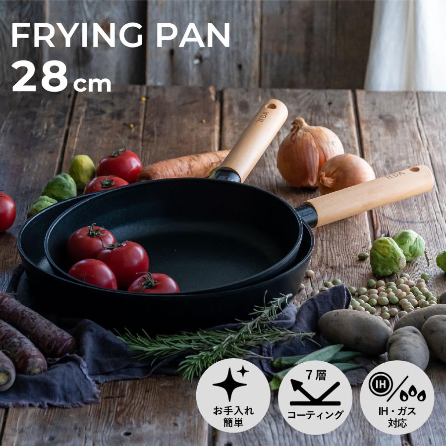 ティーダ TI:DA フライパン 28cm チタン ダイヤモンド Wコーティング ガス IH対応 軽量 FRYING PAN KKN-TD28F | ブランド登録なし