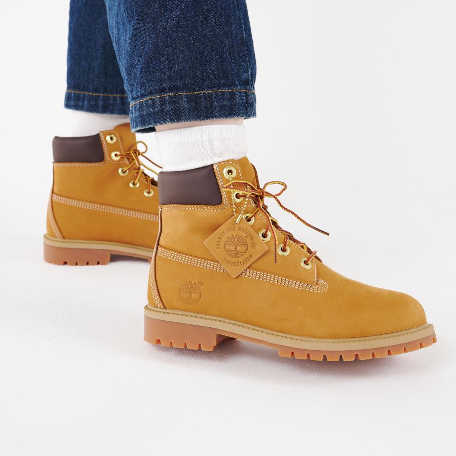 ティンバーランド 極美品 12909 ワークブーツ 防水 靴 【23cm】 Timberland（ティンバーランド） ブーツ キッズ JUNIOR 6INCH PREMIUM