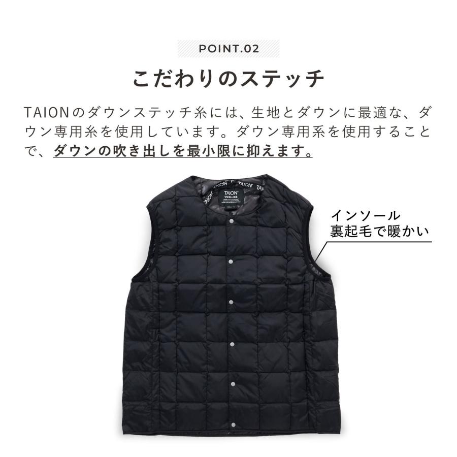 TAION（タイオン） インナーダウン ベスト ジレ アウター ベーシック