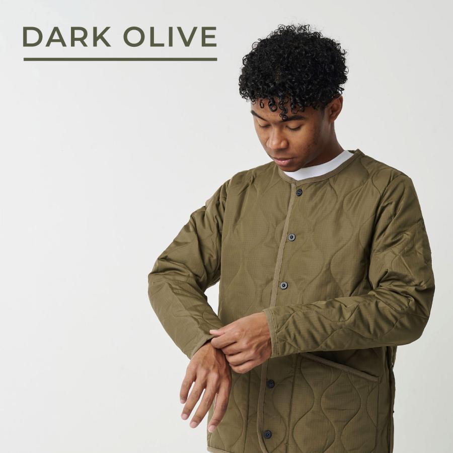 新品タグ付◇DANTON インナーダウン クルーネックジャケット◇OLIVE S DANTON クルーネック インナーダウンジャケット MEN