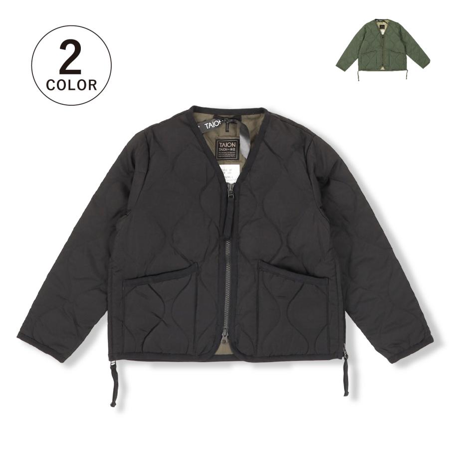 TAION（タイオン） ダウン ジャケット アウター ミリタリー Vネック