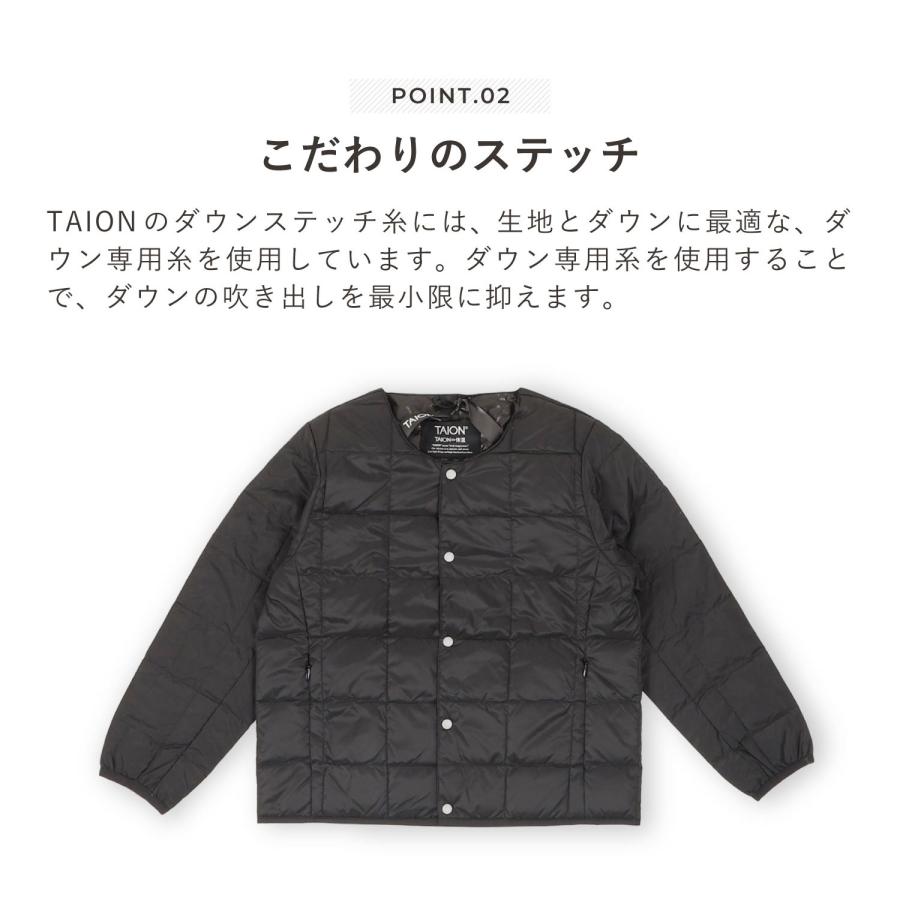 TAION ブラック　ダウンジャケット インナーダウン　ライナー　L TAION（タイオン） ダウンジャケット ダウン メンズ レディース