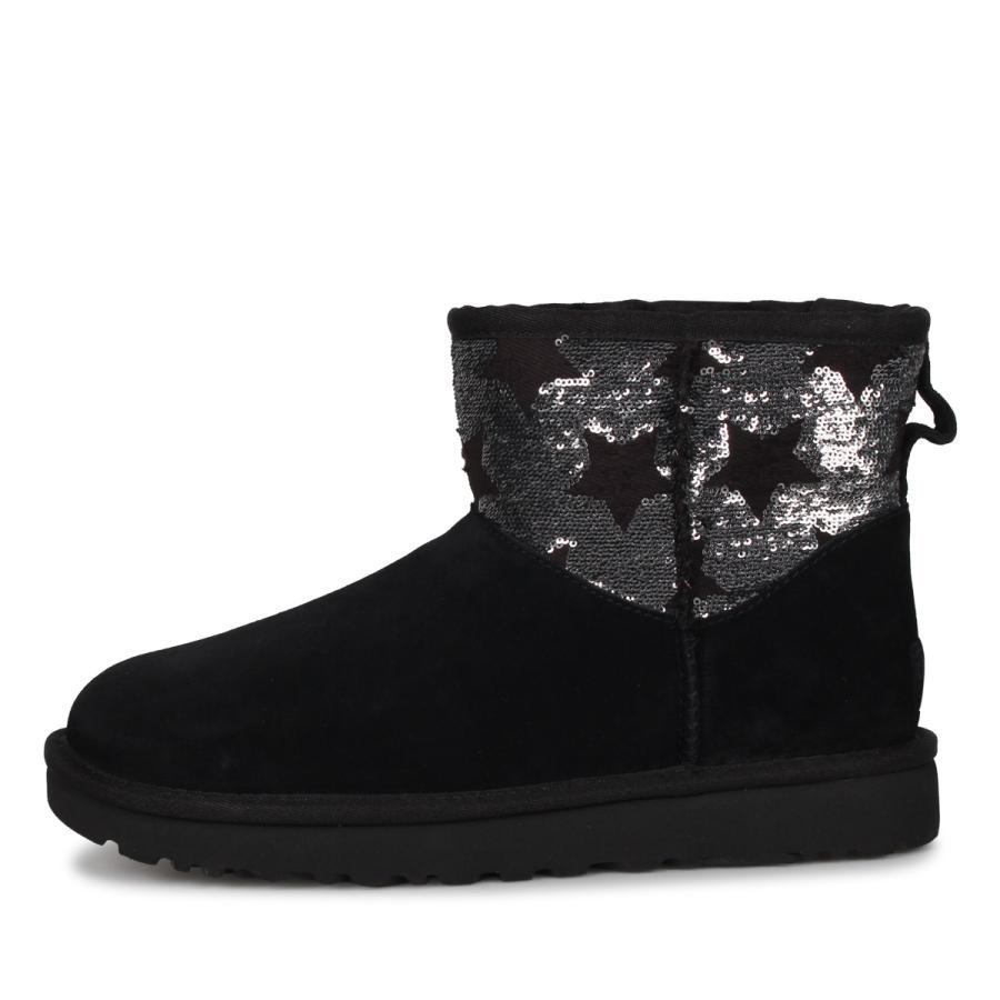 アグ UGG ムートン ブーツ クラシック ミニ シークイン スターズ レディース CLASSIC MINI SEQUIN STARS ブラック グレー 黒 1109441｜biget｜06