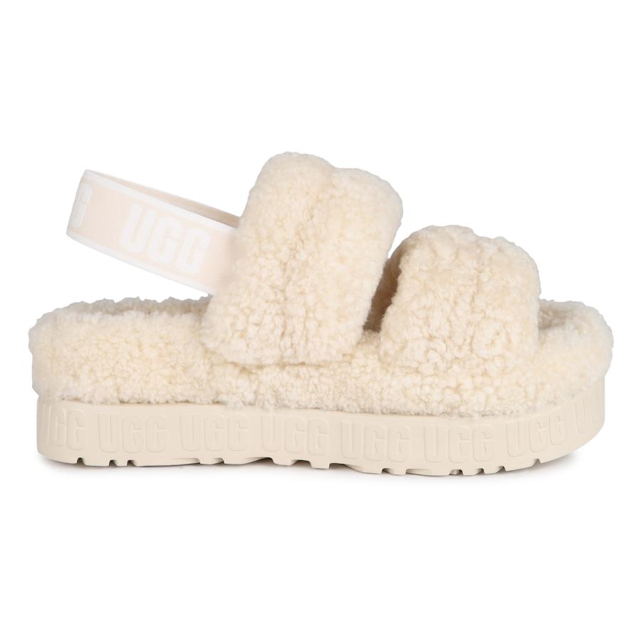 【UGG アグ】サンダル オー フラッフィータ ファー 厚底 冬用アイボリー UGG アグ】サンダル オー フラッフィータ ファー 厚底 冬用